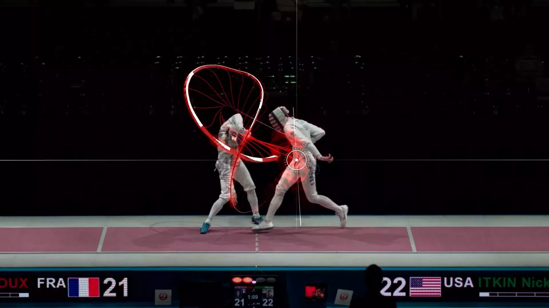 Fencing Visualized running live during competition
